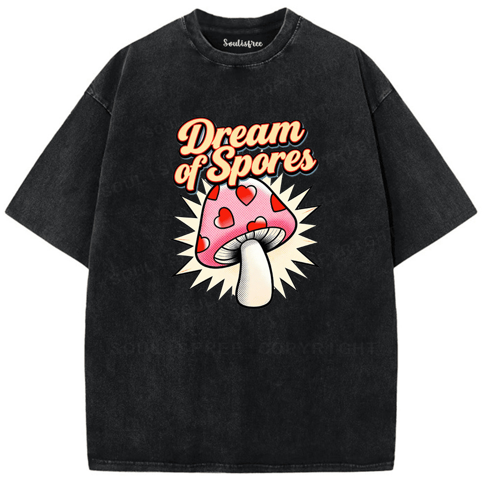 Soulisfree Wander into Dream Spores Artistic Washed Tee