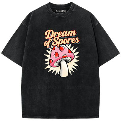 Soulisfree Wander into Dream Spores Artistic Washed Tee