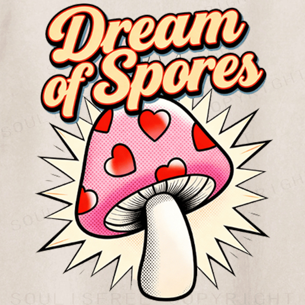Soulisfree Wander into Dream Spores Artistic Washed Tee