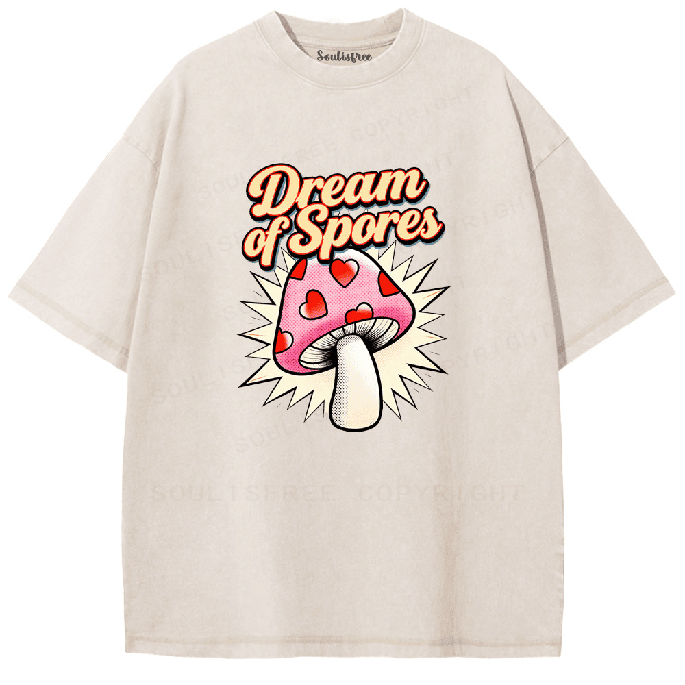 Soulisfree Wander into Dream Spores Artistic Washed Tee
