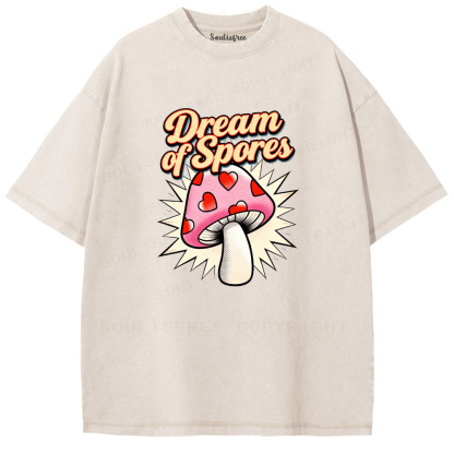 Soulisfree Wander into Dream Spores Artistic Washed Tee