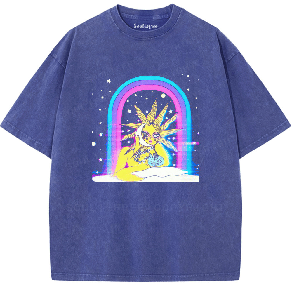 Soulisfree Goddess of the Rainbow Gate Artistic Washed Tee