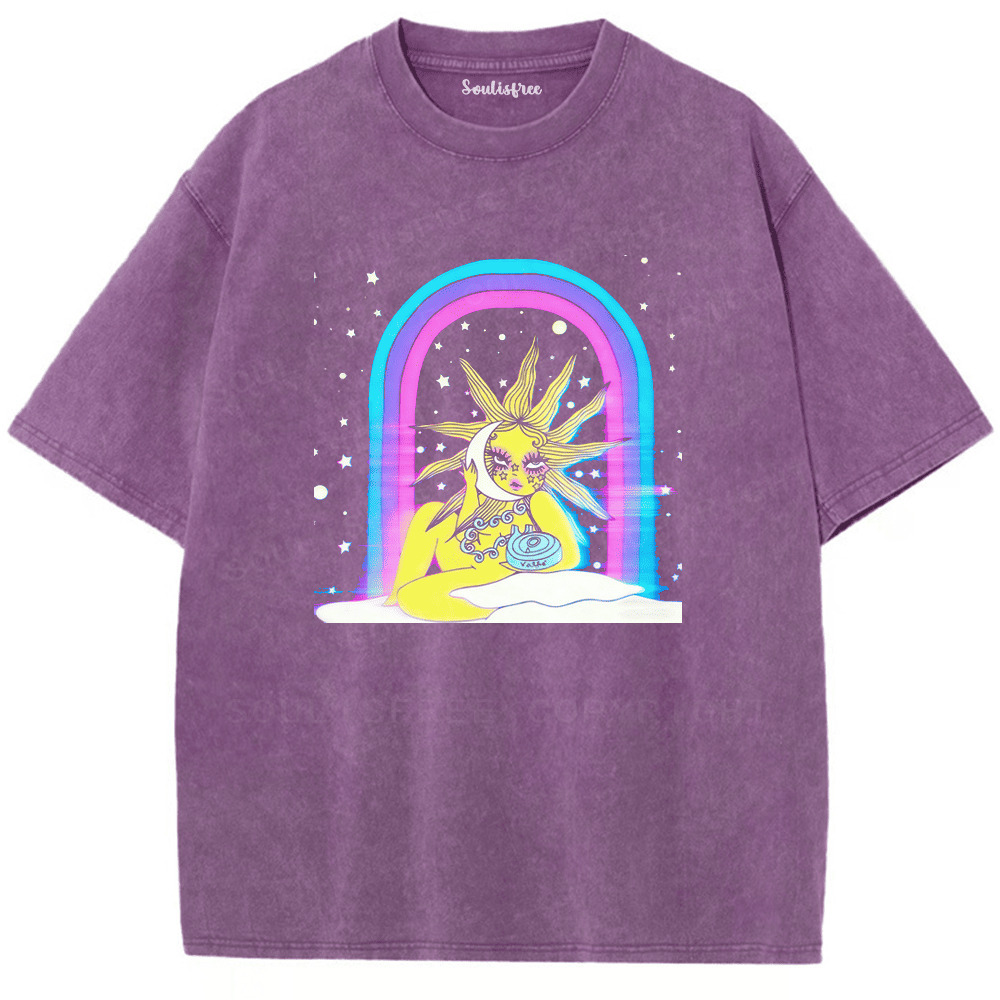Soulisfree Goddess of the Rainbow Gate Artistic Washed Tee