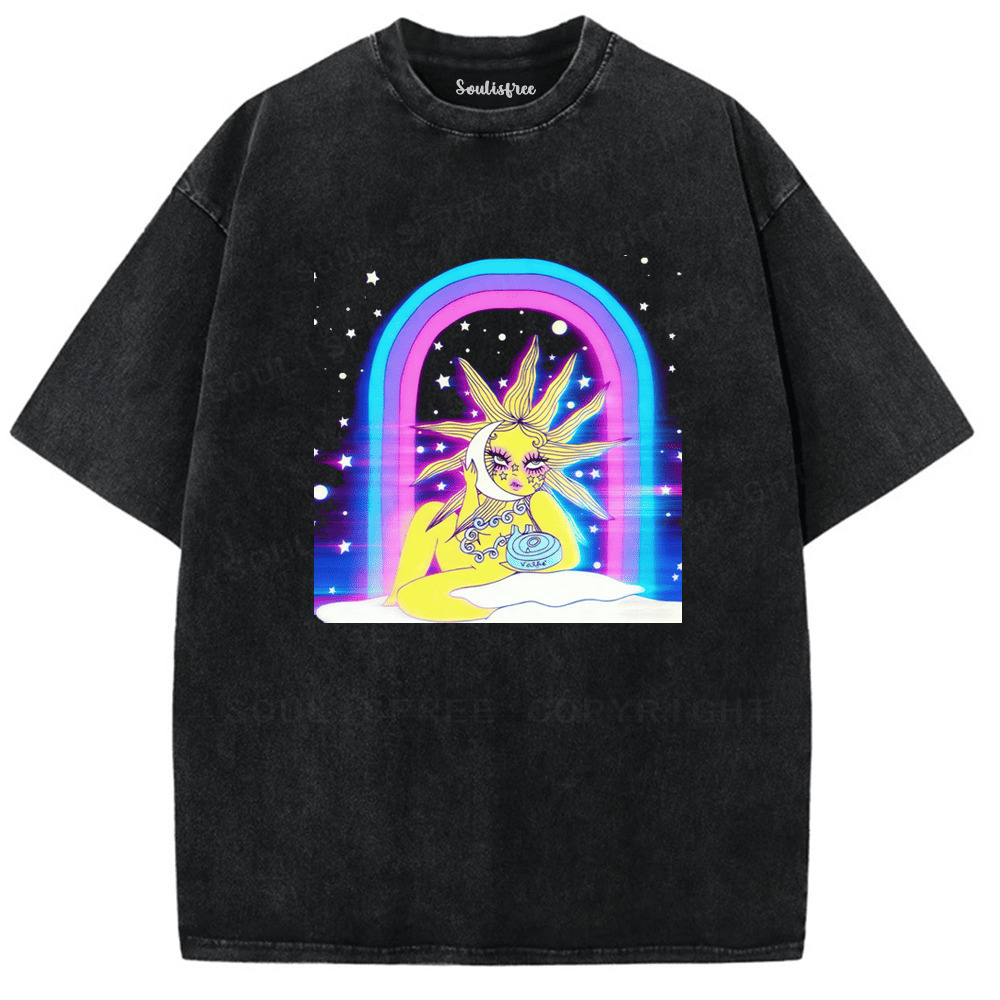 Soulisfree Goddess of the Rainbow Gate Artistic Washed Tee