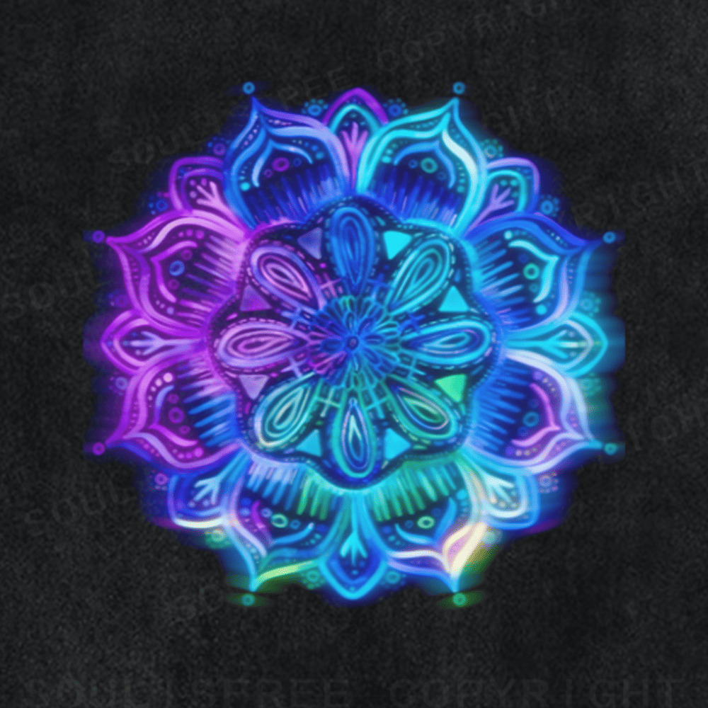 Soulisfree Mystic Neon Harmony Artistic Washed Tee