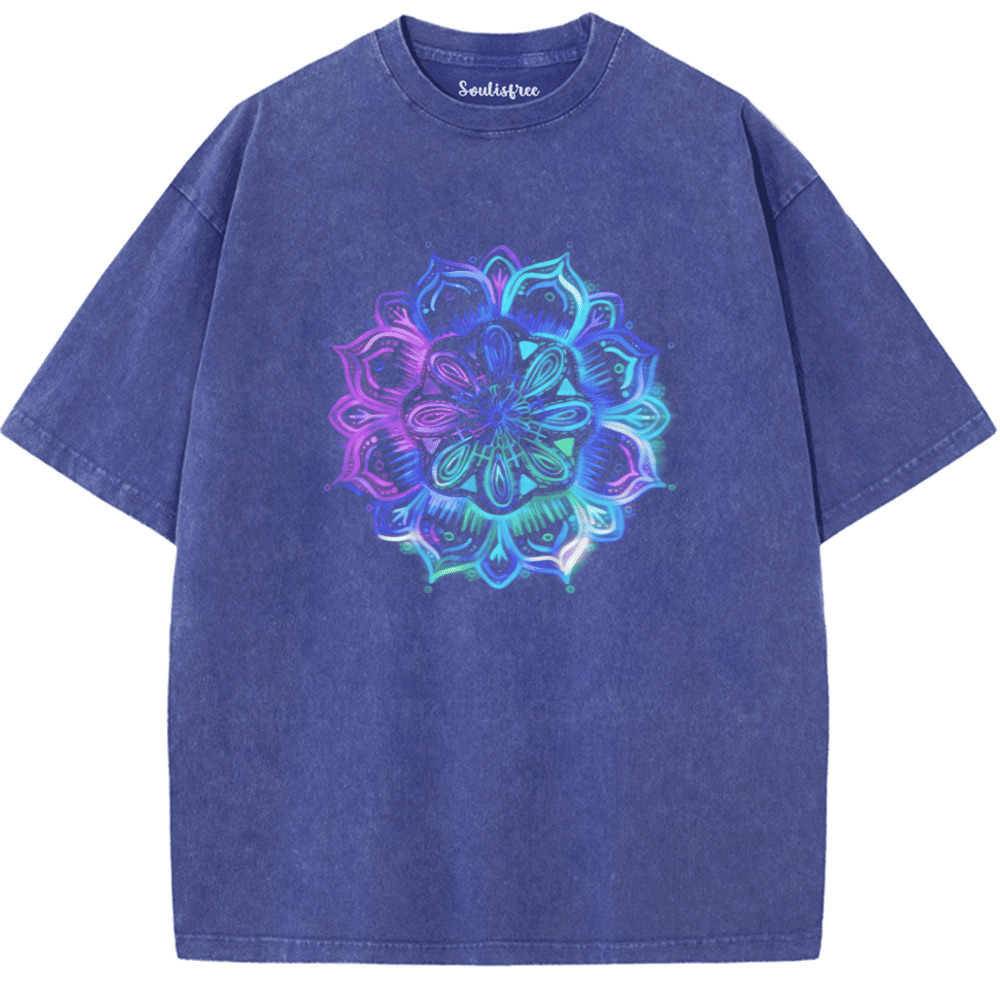 Soulisfree Mystic Neon Harmony Artistic Washed Tee