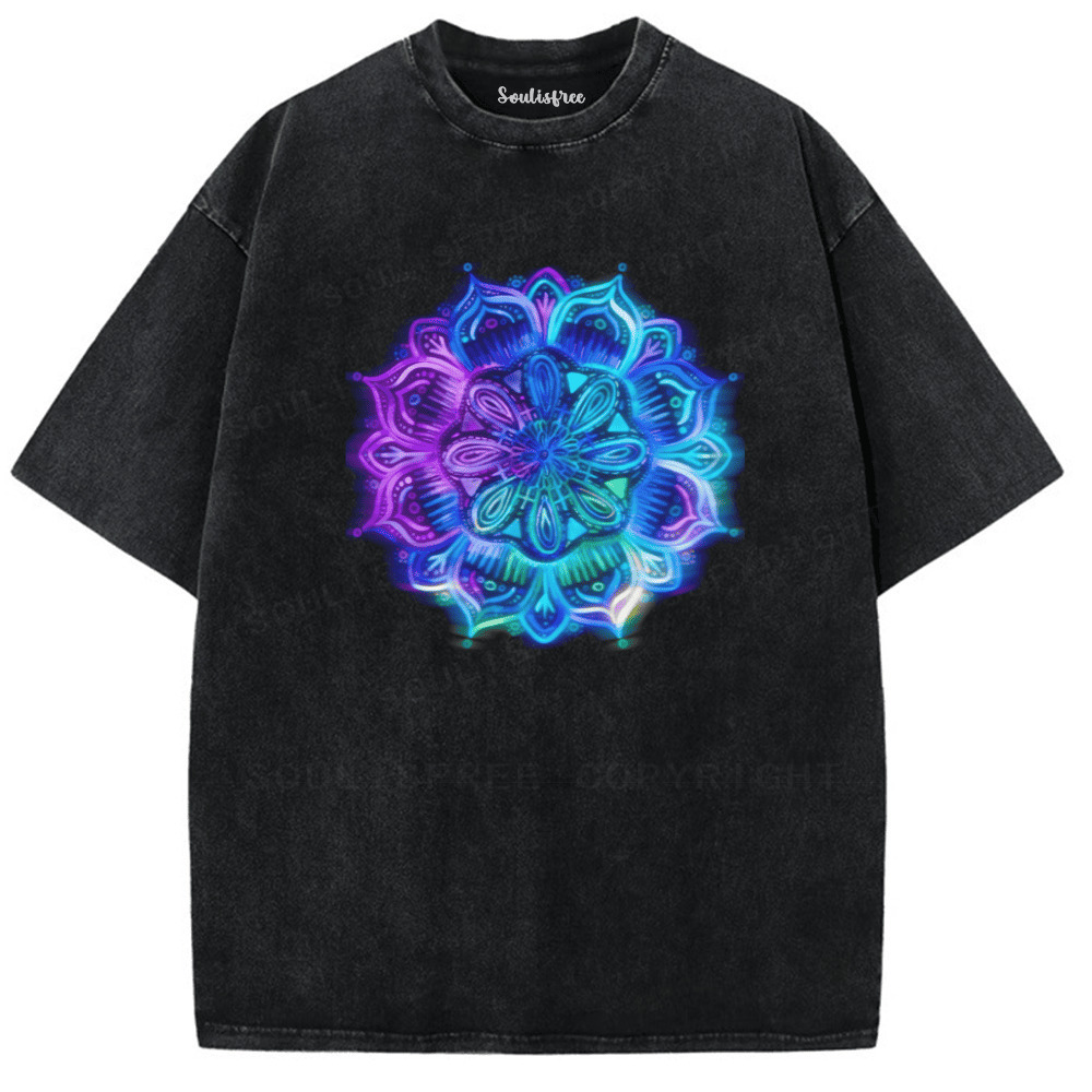 Soulisfree Mystic Neon Harmony Artistic Washed Tee