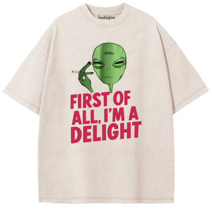 Soulisfree Alien Attitude Delight Artistic Washed Tee