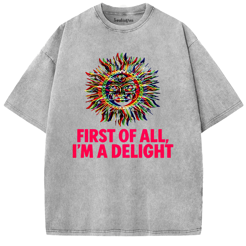 Soulisfree Trippy Sunbeam Delight Artistic Washed Tee