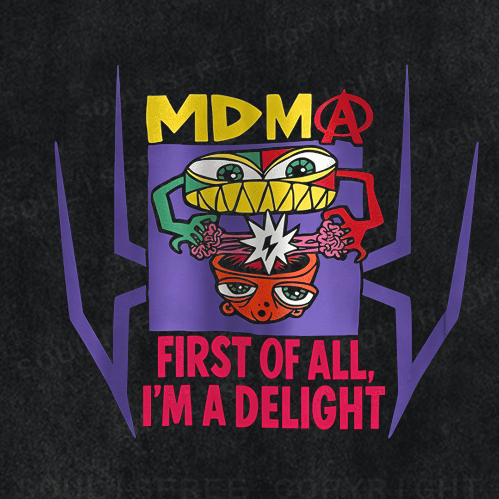 Soulisfree Electric Mind Fusion Delight Artistic Washed Tee