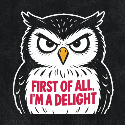 Soulisfree Owl’s Delight: Smart and Sassy Artistic Washed Tee