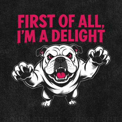 Soulisfree Fierce Bulldog Delight Artistic Washed Tee