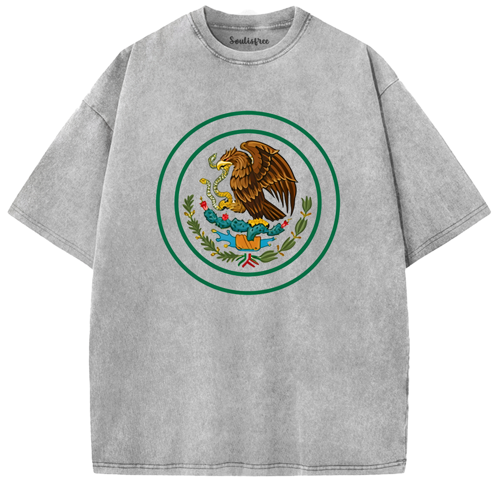 Designed Soulisfree Third Eye Under the Mushroom Artistic Washed Tee | Soulisfree