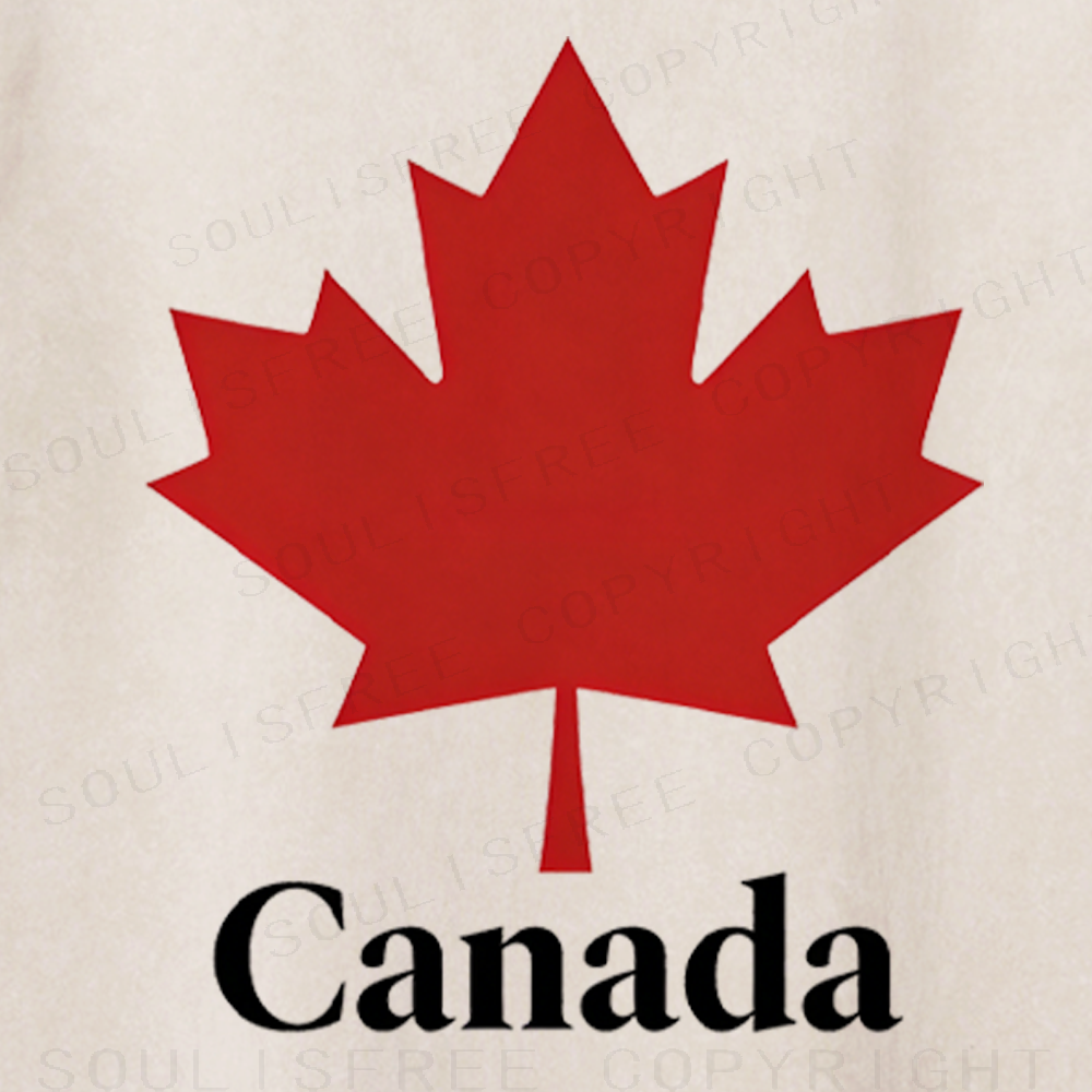 Soulisfree Iconic Maple: Celebrating Canada Artistic Washed Tee
