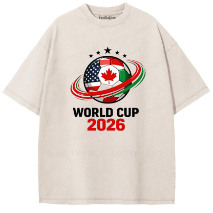 Soulisfree Global Harmony: 2026 World Cup Champion Washed Tee
