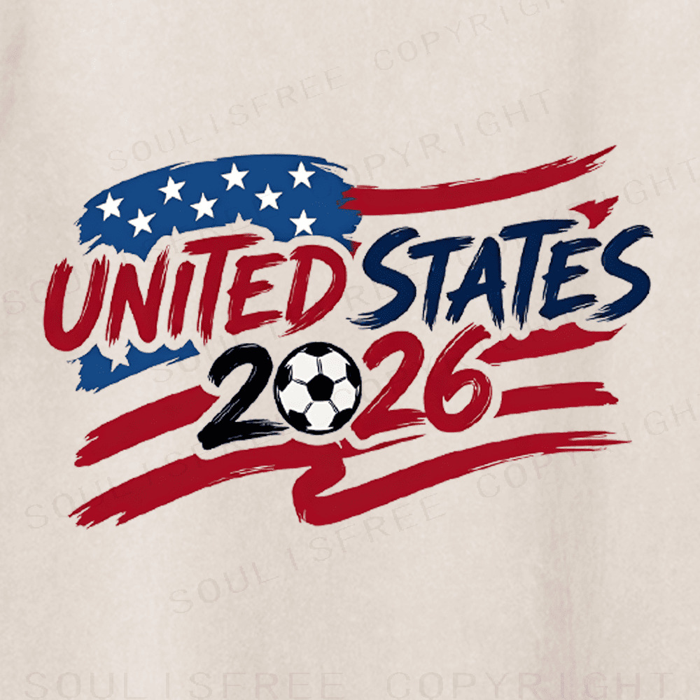 Soulisfree Stars and Stripes: 2026 World Cup Champion Washed Tee