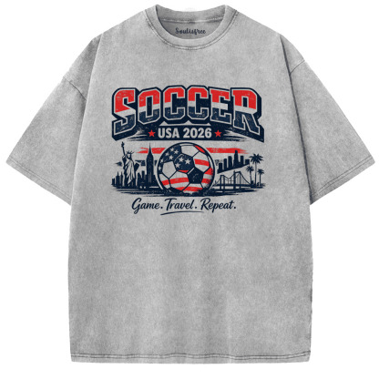 Soulisfree 2026 World Cup Dynamic Pitch Celebration Washed Tee