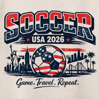 Soulisfree 2026 World Cup Dynamic Pitch Celebration Washed Tee