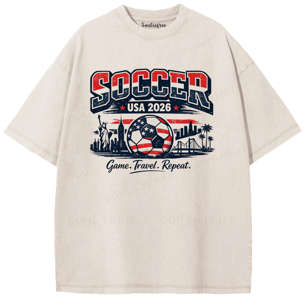 Soulisfree 2026 World Cup Dynamic Pitch Celebration Washed Tee