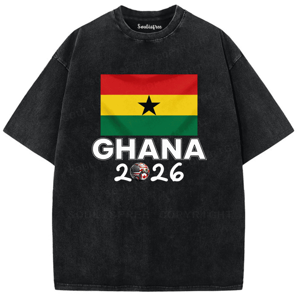 Soulisfree GHANA National Flag Classic Washed Tee