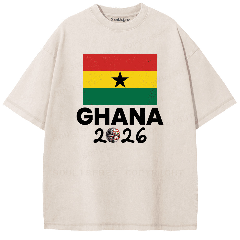 Soulisfree GHANA National Flag Classic Washed Tee