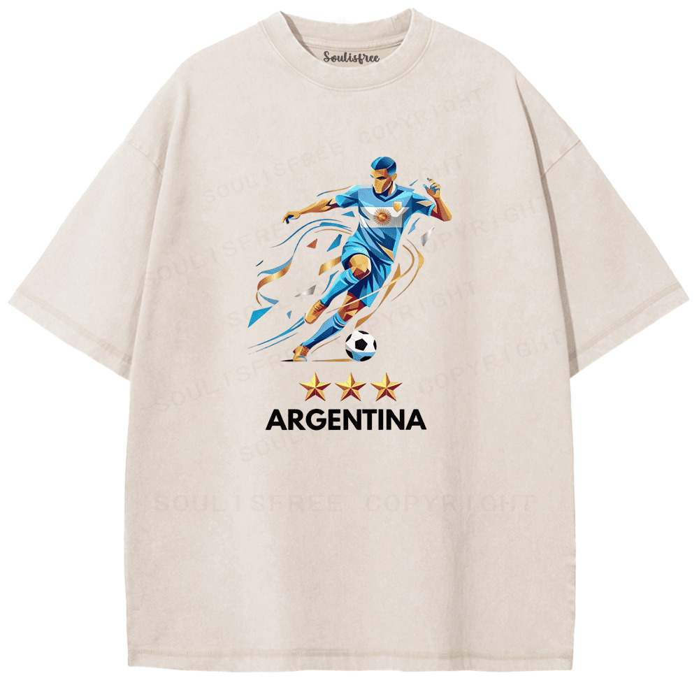 Soulisfree ARGENTINA Iconic Striker Legend Washed Tee
