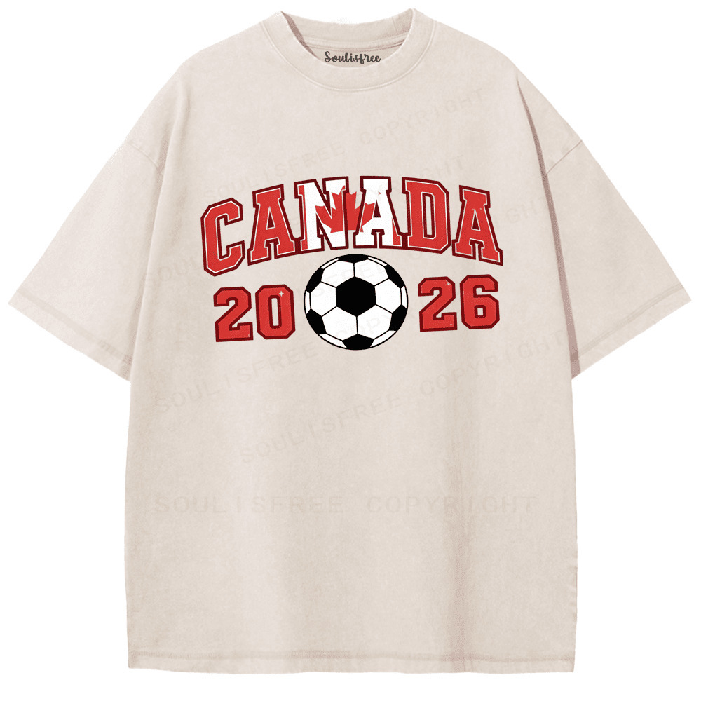 Soulisfree CANADA Collegiate Soccer Spirit Washed Tee