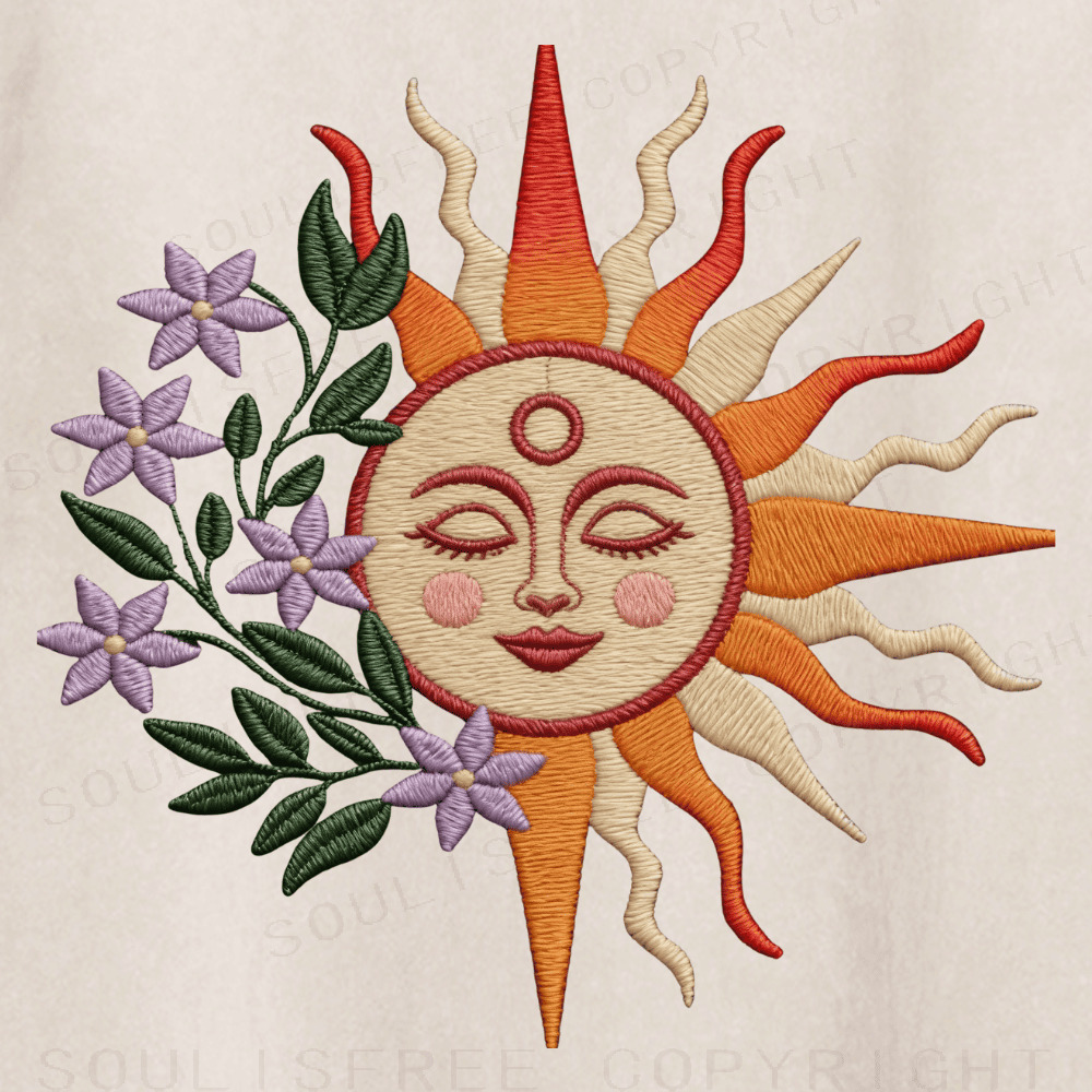 Soulisfree Celestial Bloom Zen Harmony Washed Tee