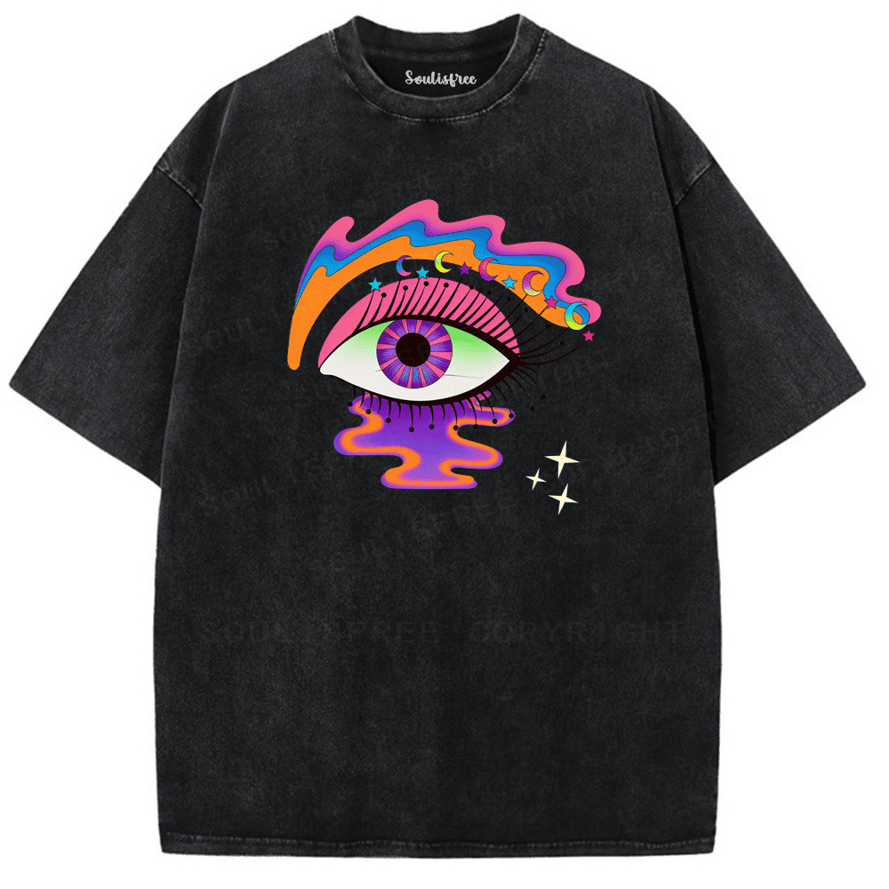 Soulisfree All-Seeing Mystic Splatter Washed Tee