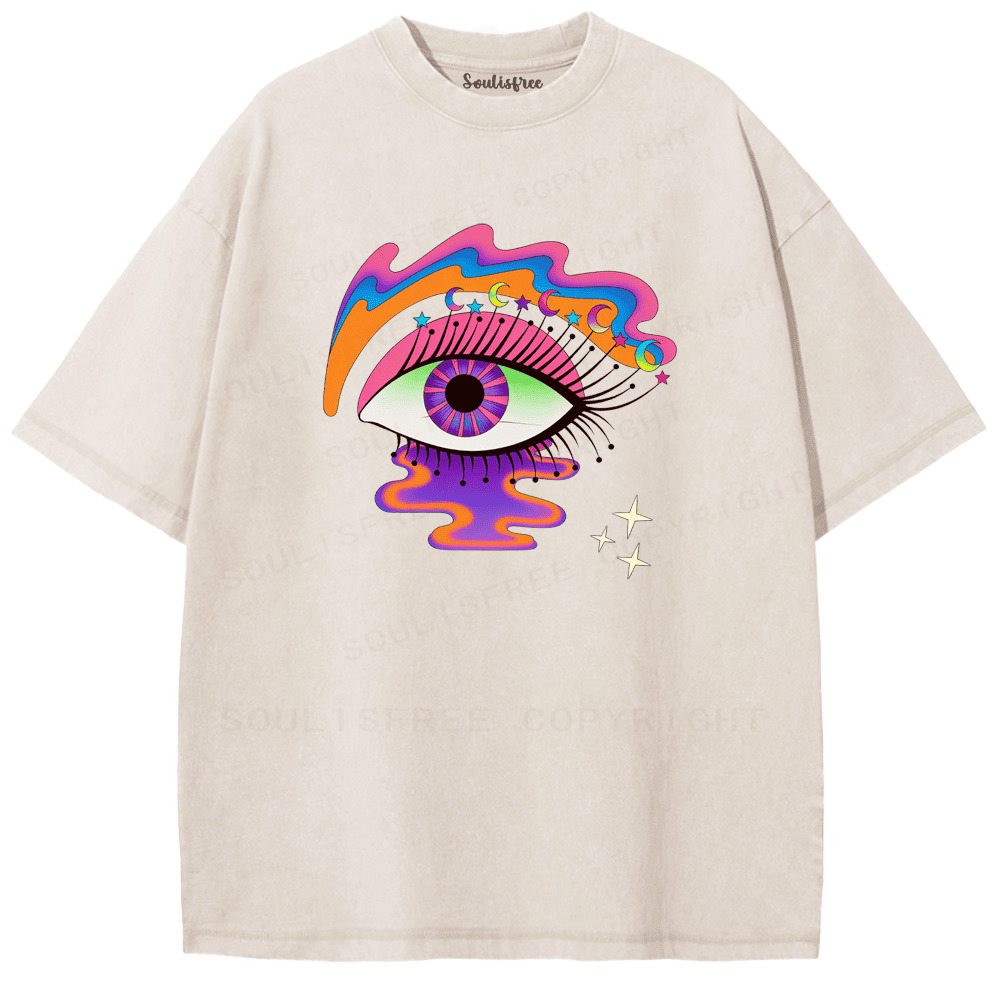 Soulisfree All-Seeing Mystic Splatter Washed Tee