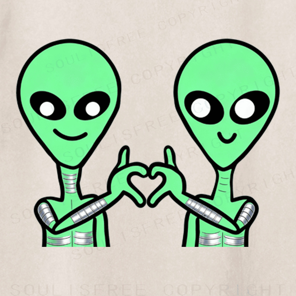 Soulisfree UFO Love Universal Gesture Washed Tee