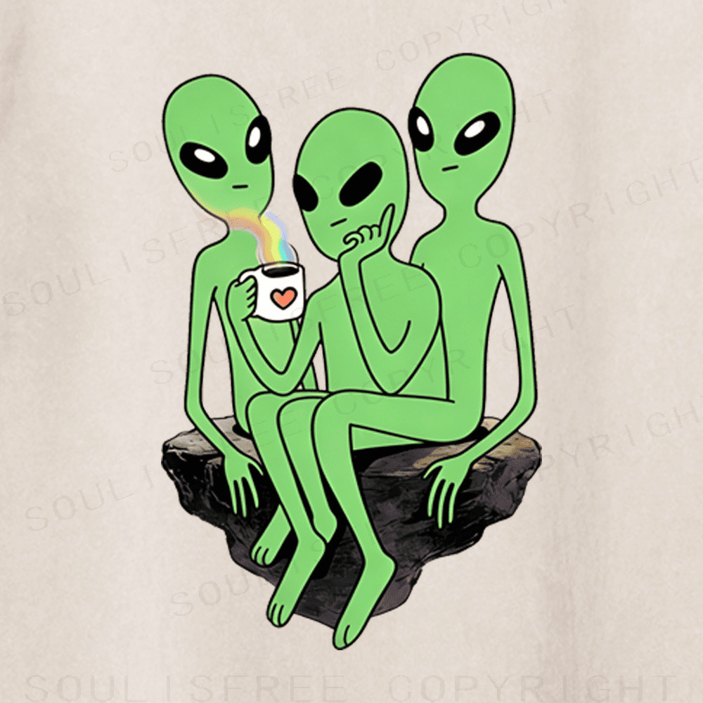 Soulisfree UFO Tea Time Peaceful Encounter Washed Tee