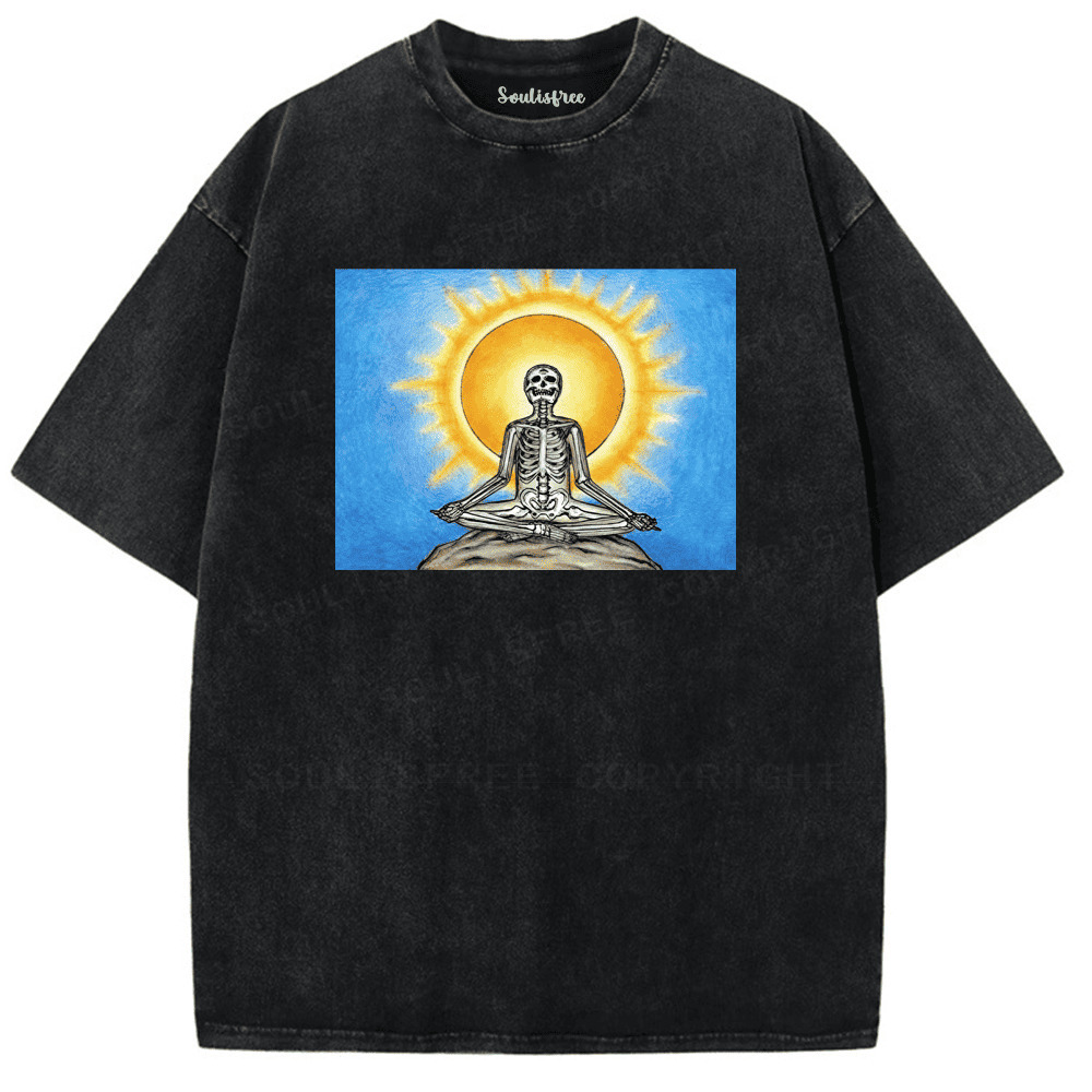 Designed Soulisfree Third Eye Under the Mushroom Artistic Washed Tee | Soulisfree