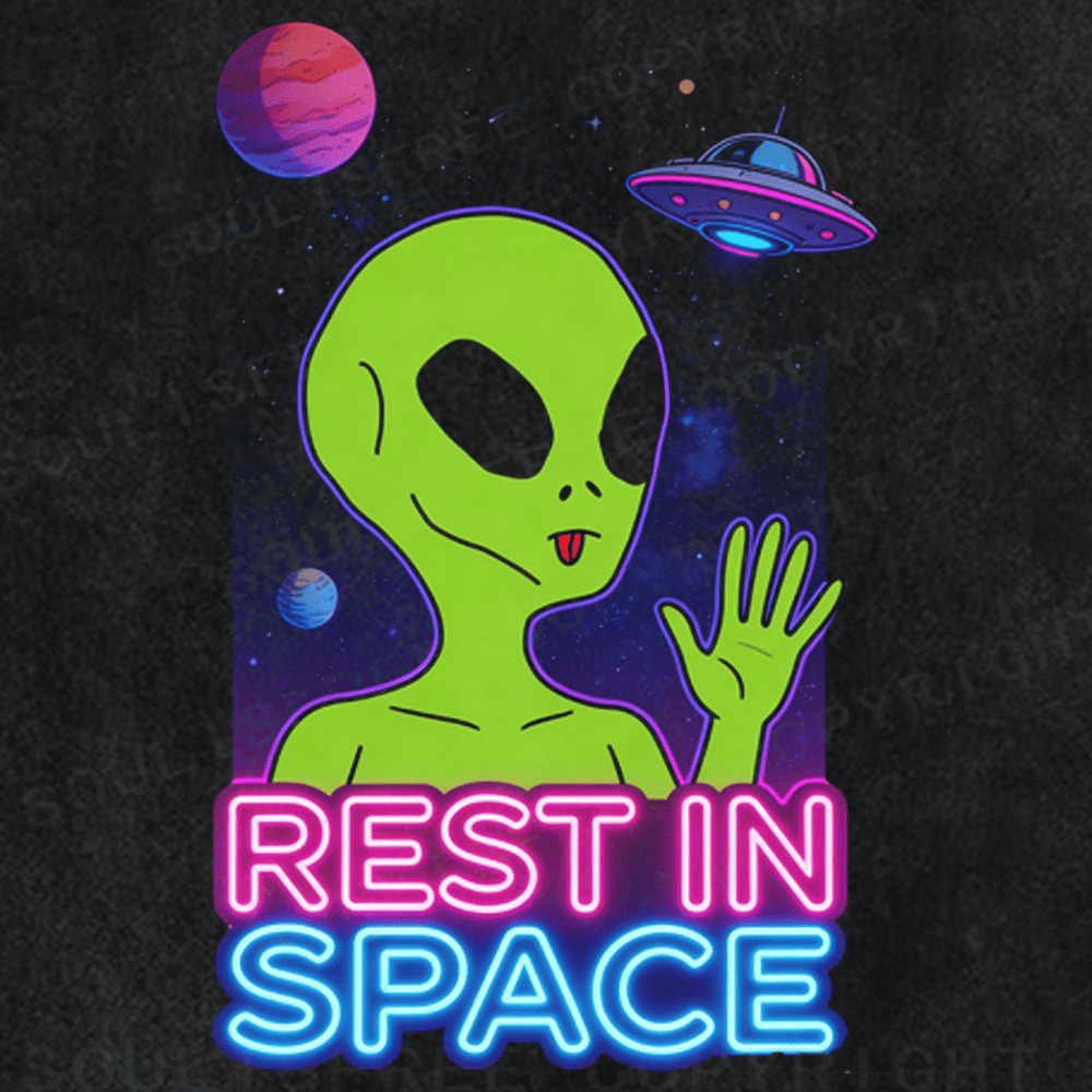 Soulisfree Futuristic Void Synthwave Spirit Washed Tee