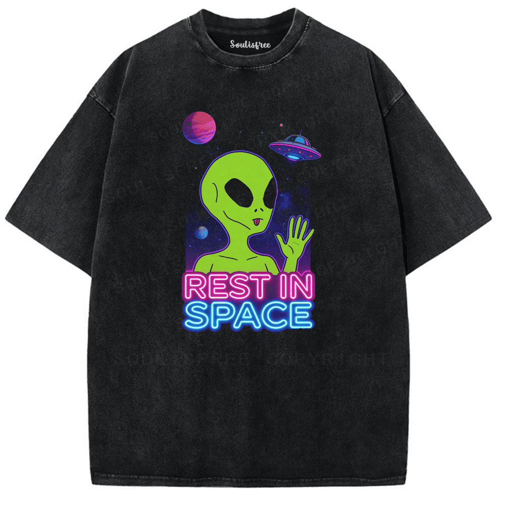 Soulisfree Futuristic Void Synthwave Spirit Washed Tee