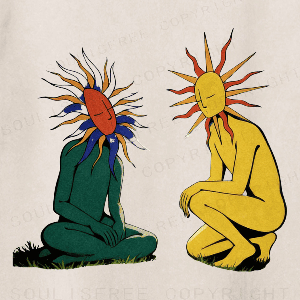 Soulisfree Sunset Resonance Soul Connection Washed Tee