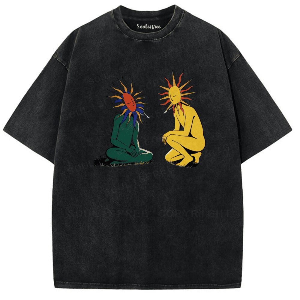 Soulisfree Sunset Resonance Soul Connection Washed Tee