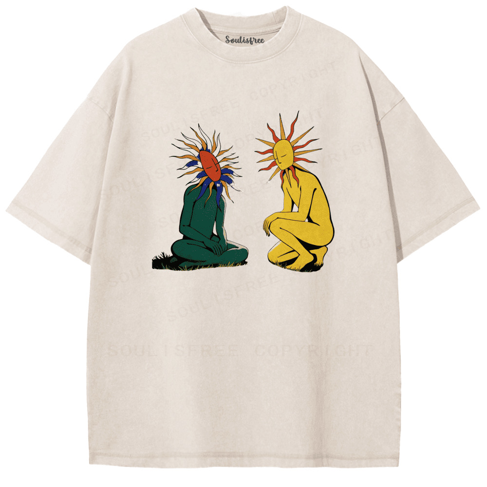 Soulisfree Sunset Resonance Soul Connection Washed Tee
