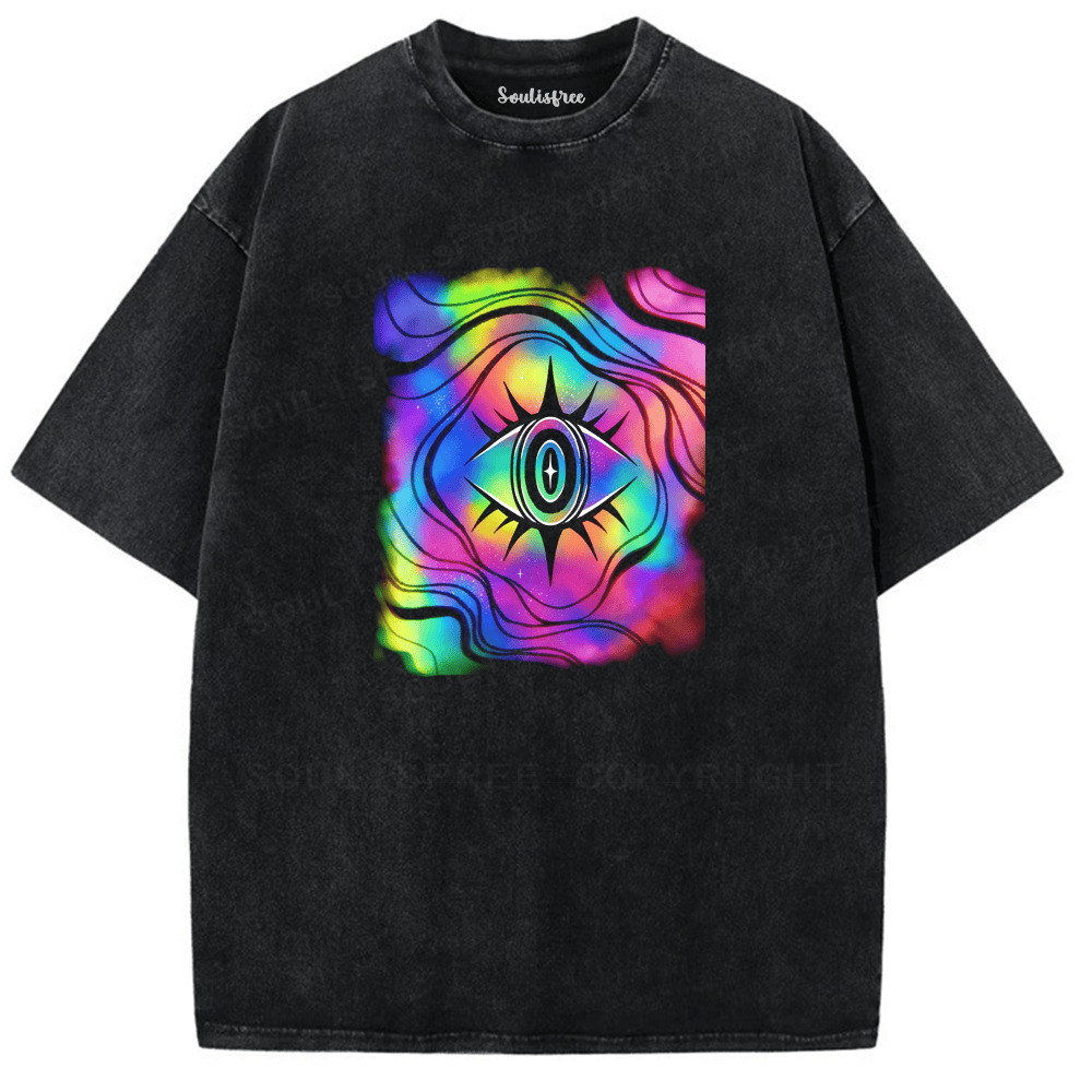Soulisfree Interstellar Pupil Psychedelic Dream Washed Tee