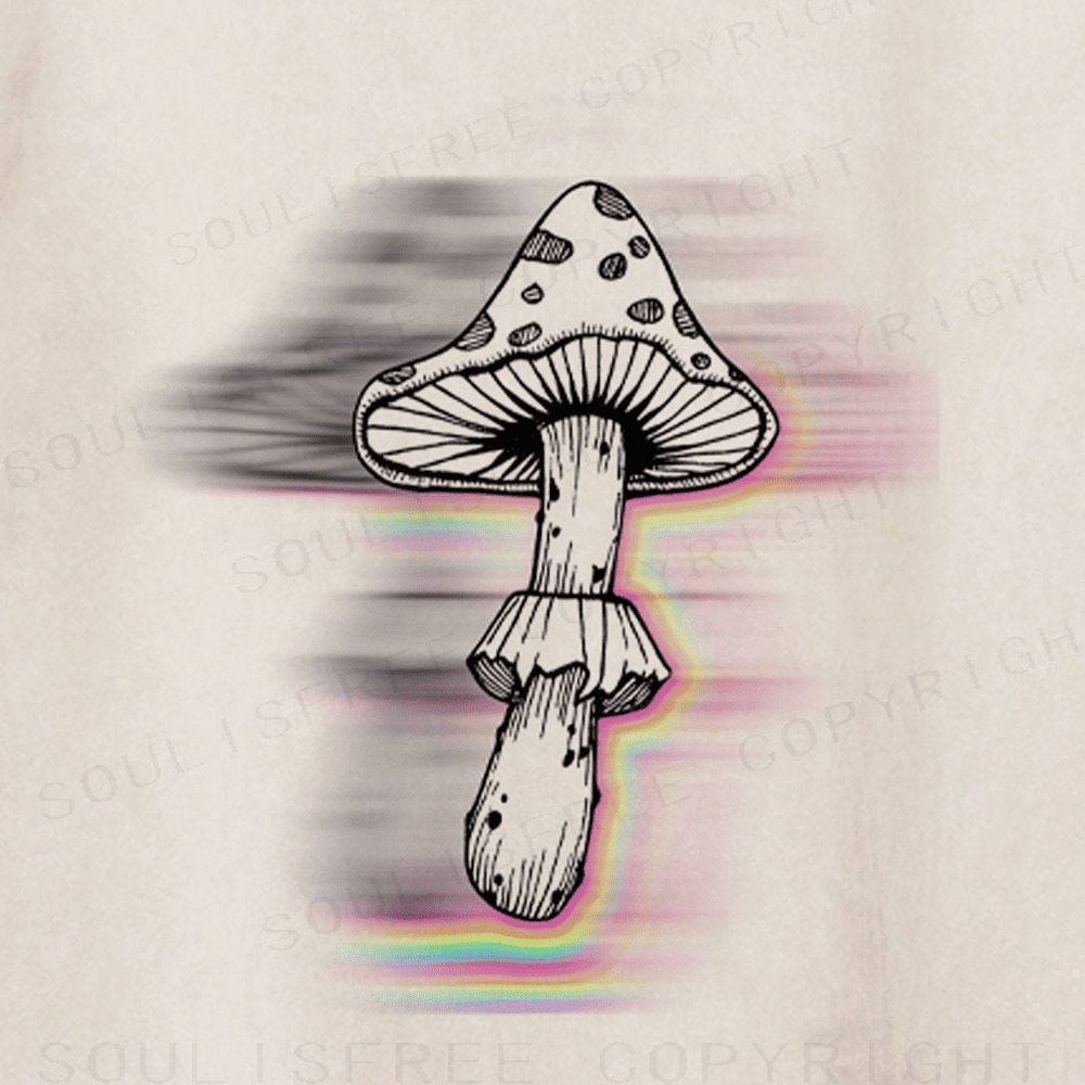 Soulisfree MUSHROOM DRIFT Motion Blur Washed Tee