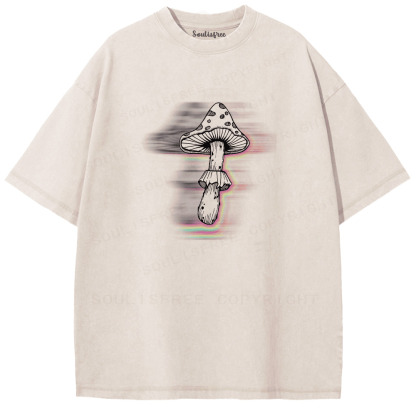 Soulisfree MUSHROOM DRIFT Motion Blur Washed Tee