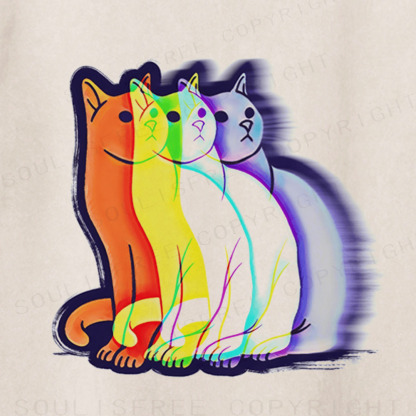 Soulisfree Phantom Illusion Shifting Cat Washed Tee