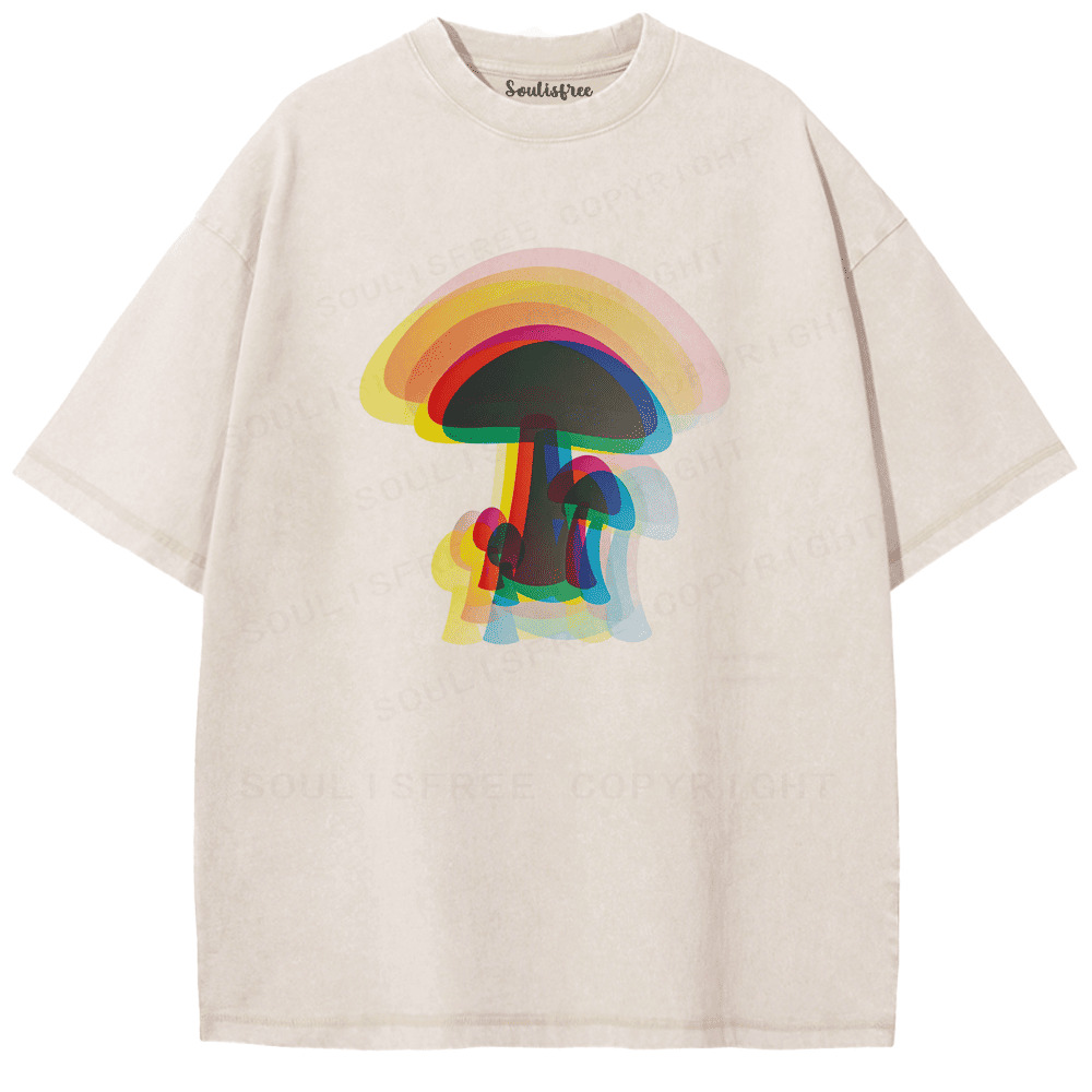Soulisfree Multiplex Illusion Mushroom Washed Tee