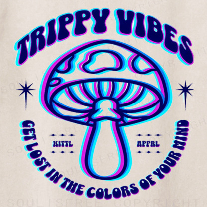 Soulisfree TRIPPY VIBES Mushroom Illusion Washed Tee