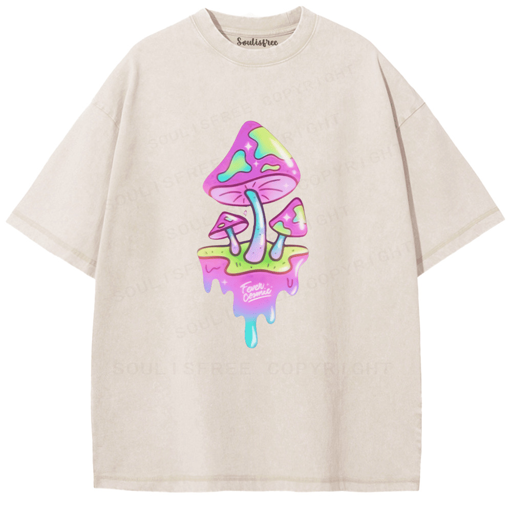 Soulisfree Vibrant Illusion Trip Aesthetic Washed Tee