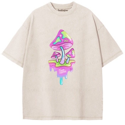 Soulisfree Vibrant Illusion Trip Aesthetic Washed Tee