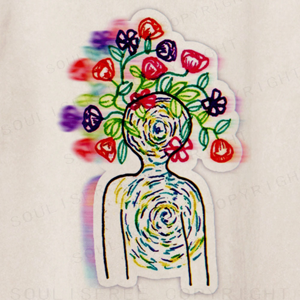 Soulisfree Creative Illusion Flow State Washed Tee