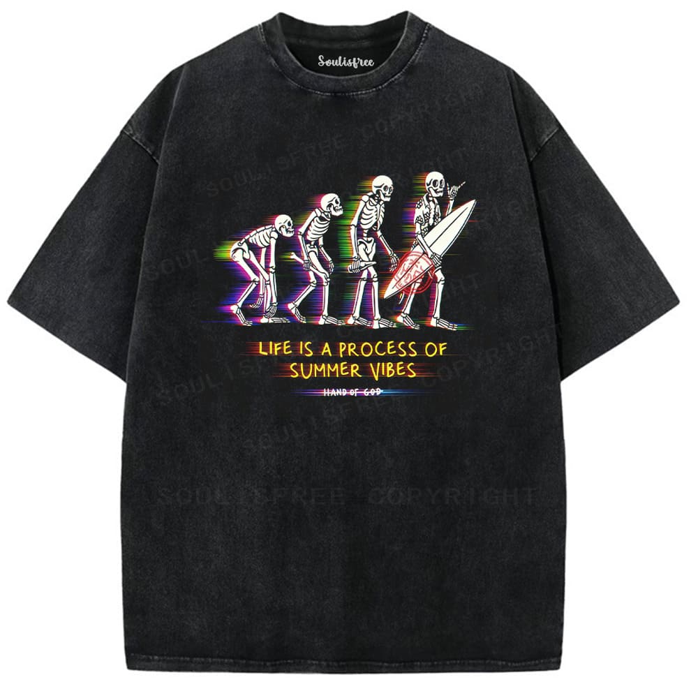 Soulisfree Summer Vibes Process Illusion Washed Tee