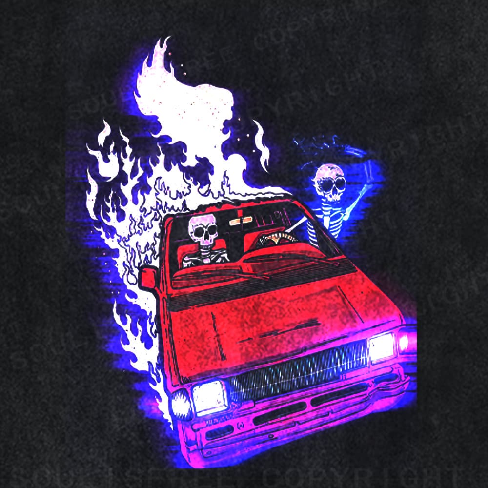 Soulisfree Red Hellride Soul Burn Illusion Washed Tee