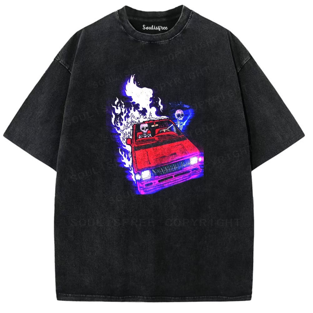 Designed Soulisfree Third Eye Under the Mushroom Artistic Washed Tee | Soulisfree